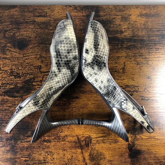 Elisa Snakeskin Print Slingbacks - Picture 6 of 10